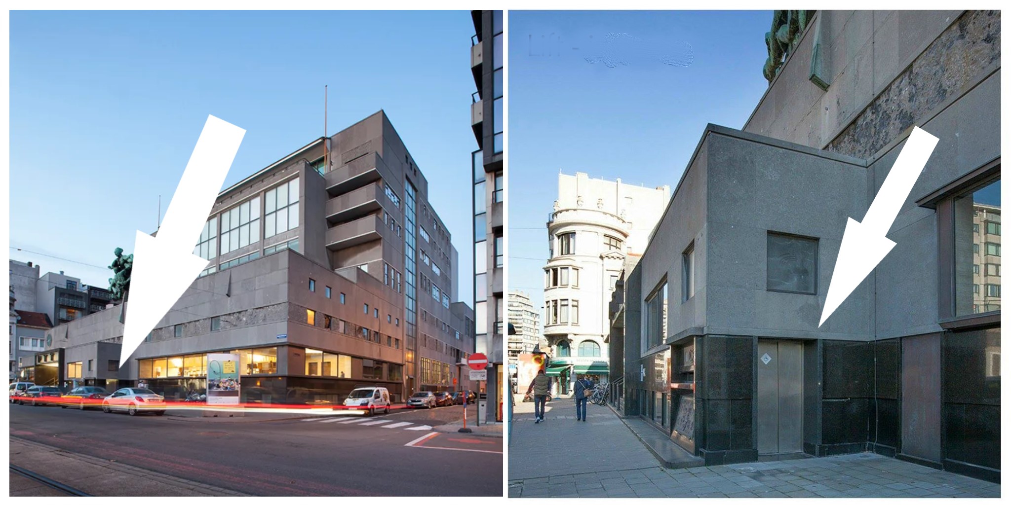 ingang via lift De Grote Post