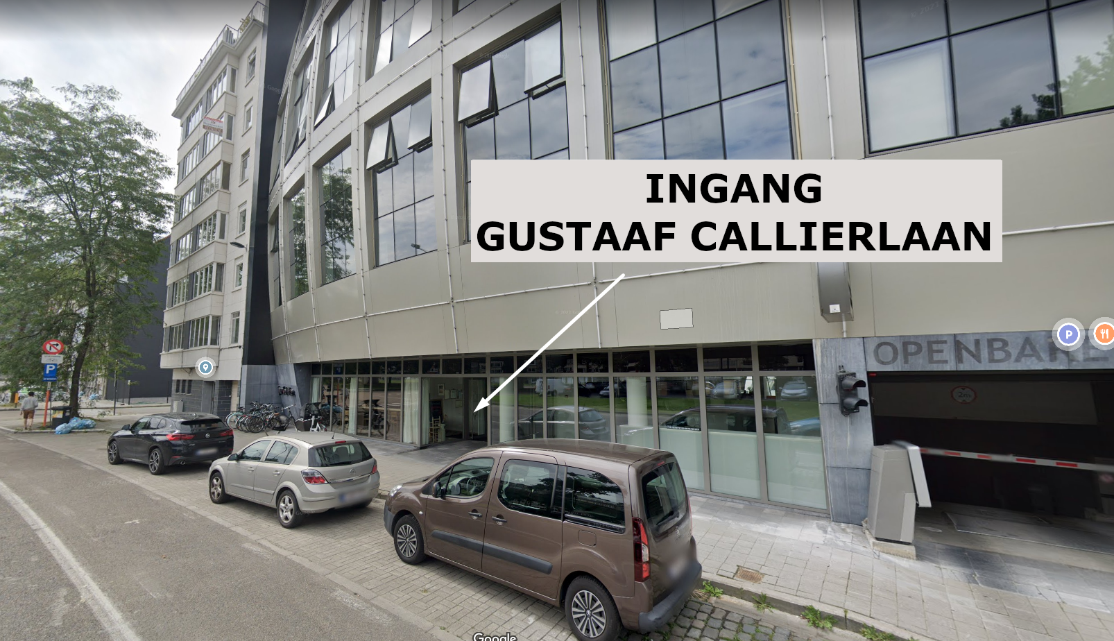 Ingang gustaaf callierlaan 231 met pijltje Ingang gustaaf callierlaan 231 met pijltje