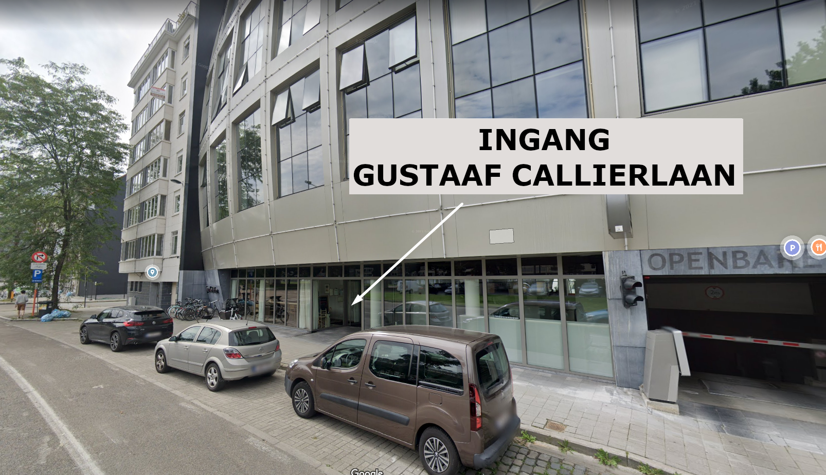 Ingang gustaaf callierlaan 231 met pijltje