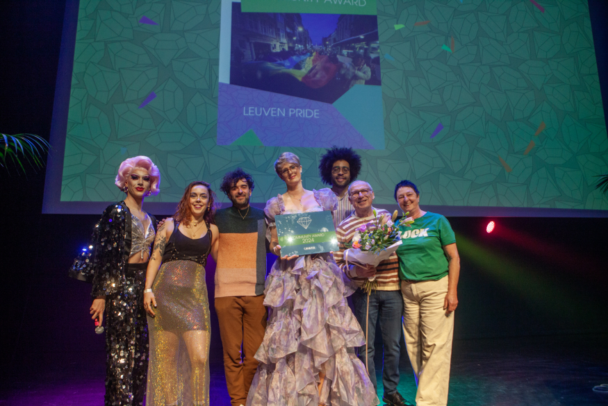 Awards Winnaars awards op podium