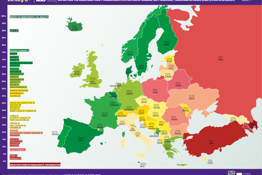 Ilga EUROPE RAINBOW MAP