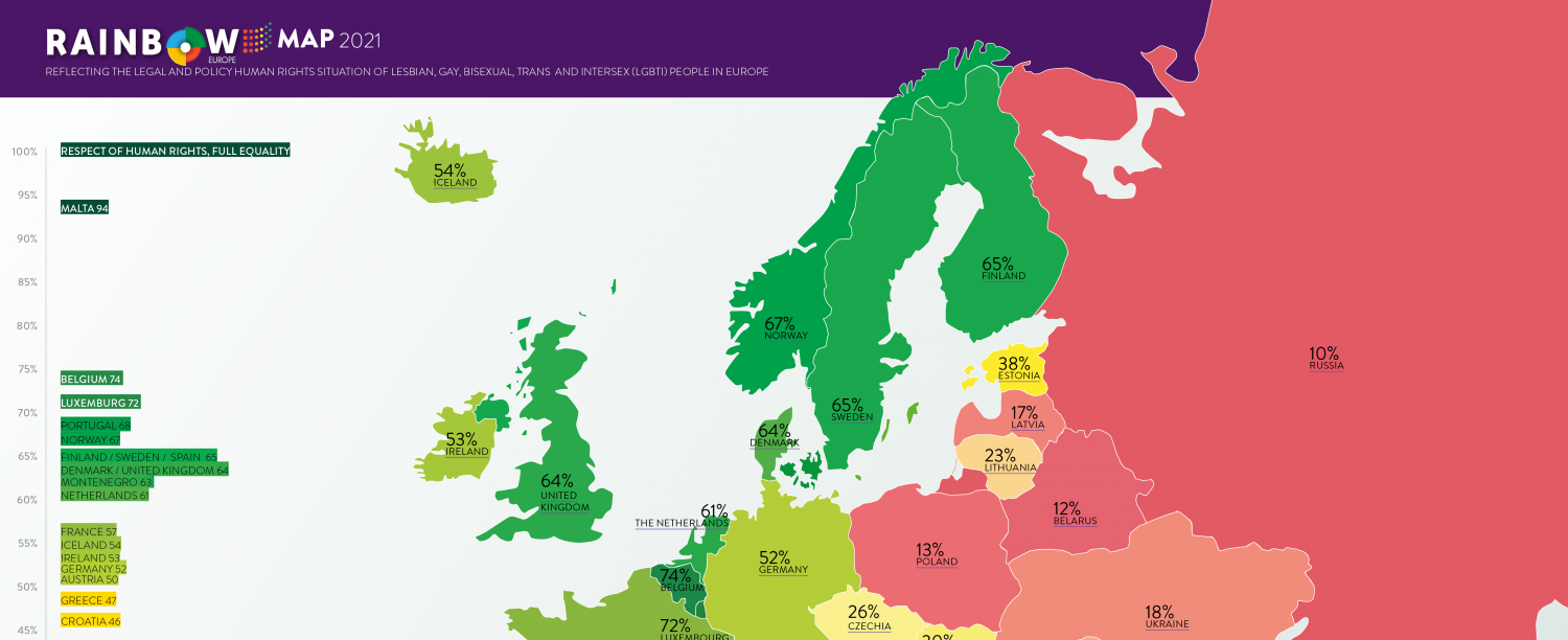rainbow europe map 2021 rainbow europe map 2021